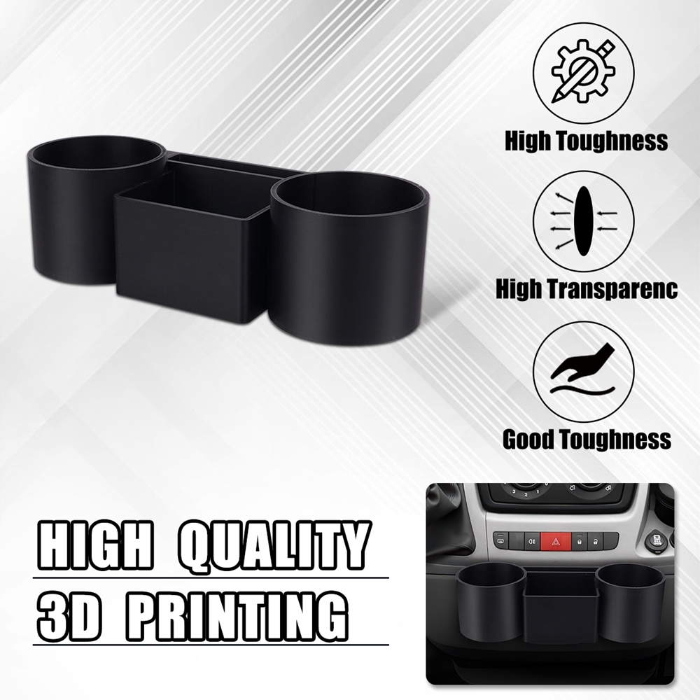 3D Printing Holder - คอนโซลกลาง Dual ถ้วยสําหรับ Fiat Ducato Peugeot