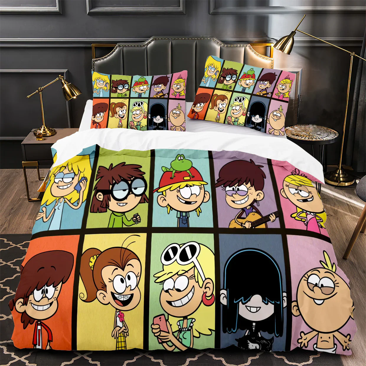 3D Printing Housing - การ์ตูน Loud House 3D พิมพ์ผ้านวมปลอกหมอนชุดเครื่องนอน Twin