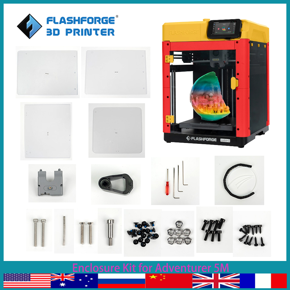 Enclosure 3D Printing - ชุดแผงตู้ FLASHFORGE สําหรับชุดชิ้นส่วนเครื่องพิมพ์ 3d Adventurer 5M