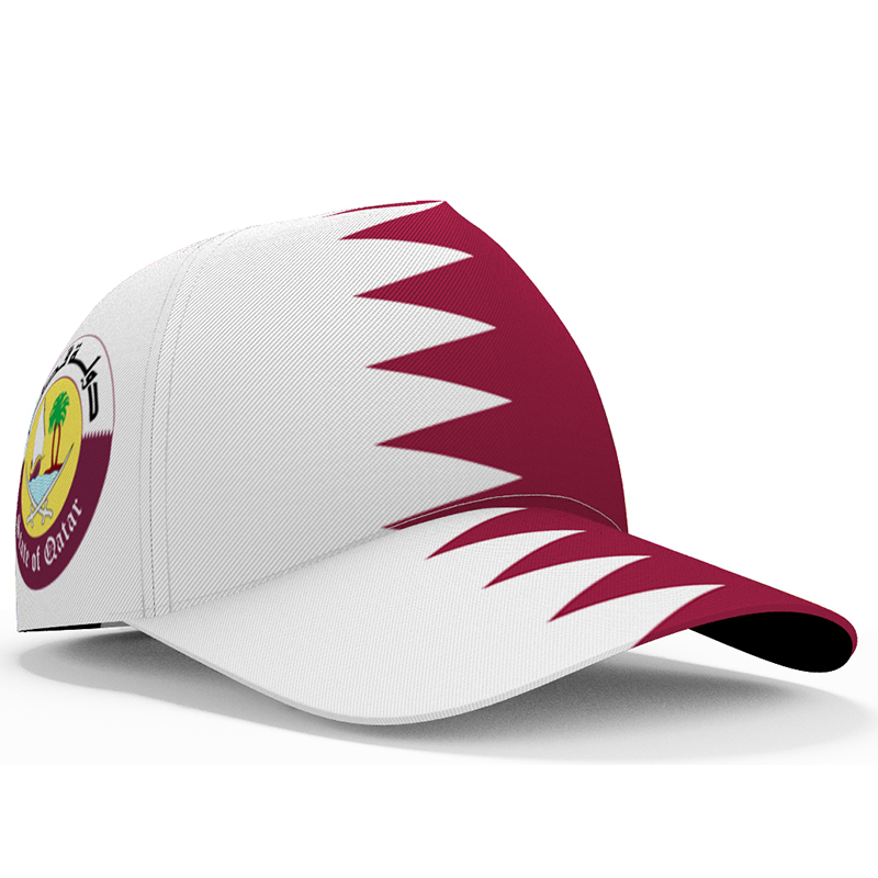 3D Printing Qatar - รัฐกาตาร์เบสบอลหมวกฟรี3d ที่กำหนดเองทำหมายเลขชื่อโลโก้ทีม Qa หมวก Qat Country