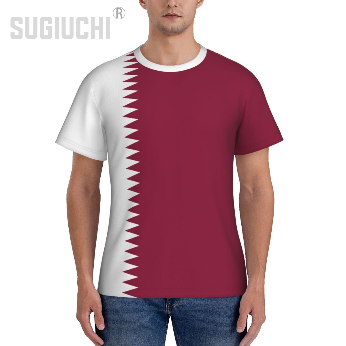 เสื้อยืดกีฬาลายธงชาติกาตาร์แบบ - 3D Printing Qatar บทวิจารณ์และราคา
