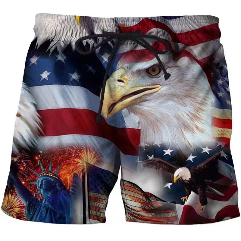 กางเกงว่ายน้ำชายลายธงชาติอเมริ - 3D Printing Usa บทวิจารณ์และราคา