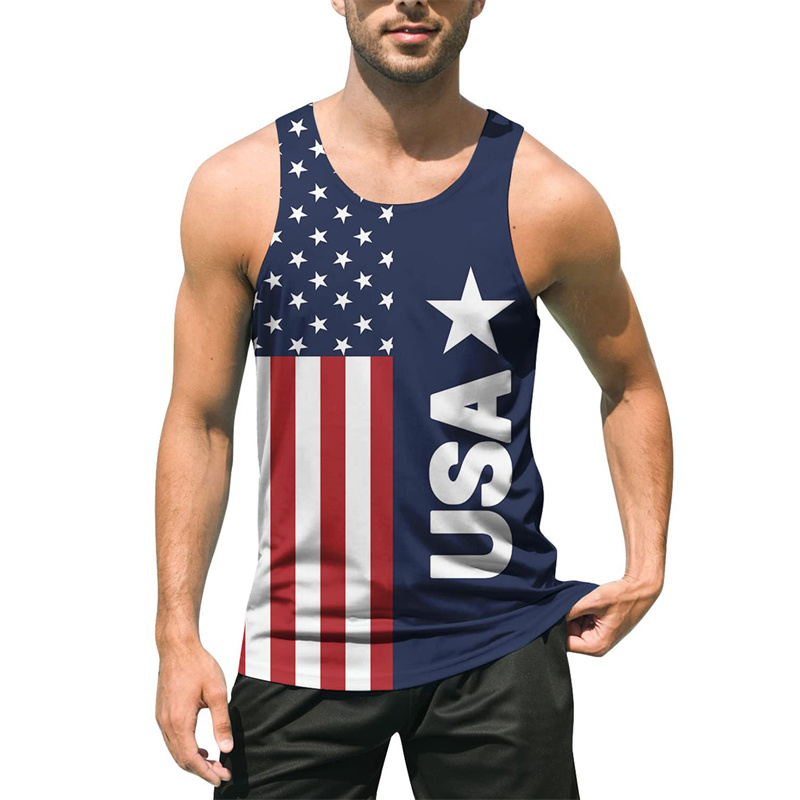 เสื้อกล้ามพิมพ์ลาย3D ย้อนยุคธง - 3D Printing Usa บทวิจารณ์และราคา
