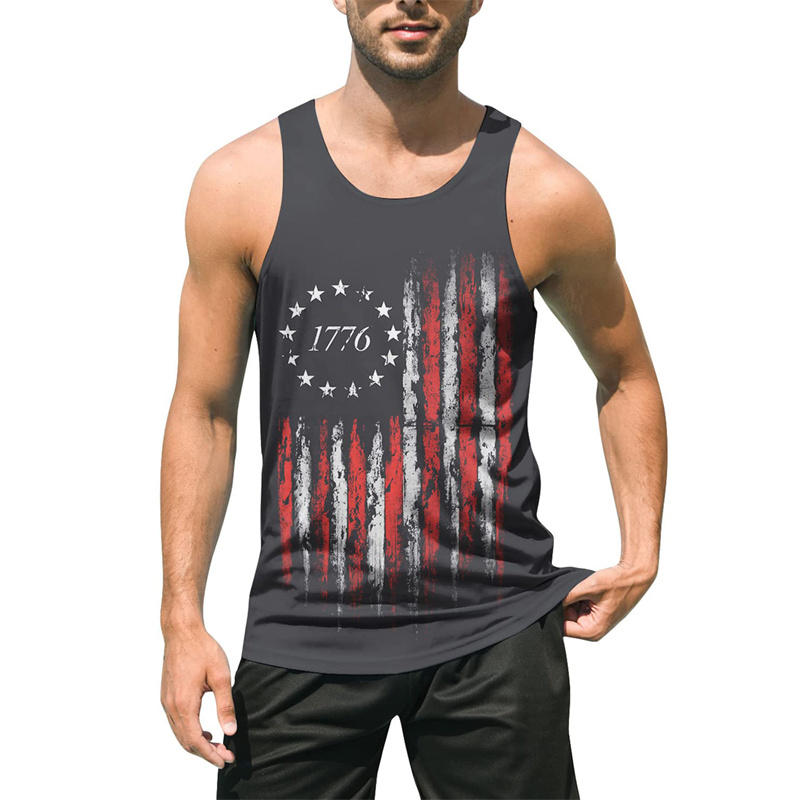 เสื้อกล้ามพิมพ์ลาย3D ย้อนยุคธง - 3D Printing Usa บทวิจารณ์และราคา