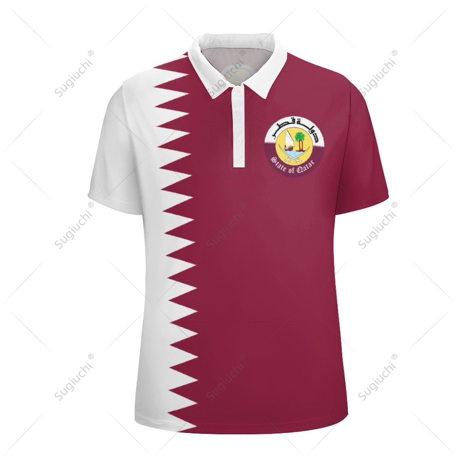 เสื้อโปโลยูนิเซ็กซ์ ลายธงชาติก - 3D Printing Qatar บทวิจารณ์และราคา