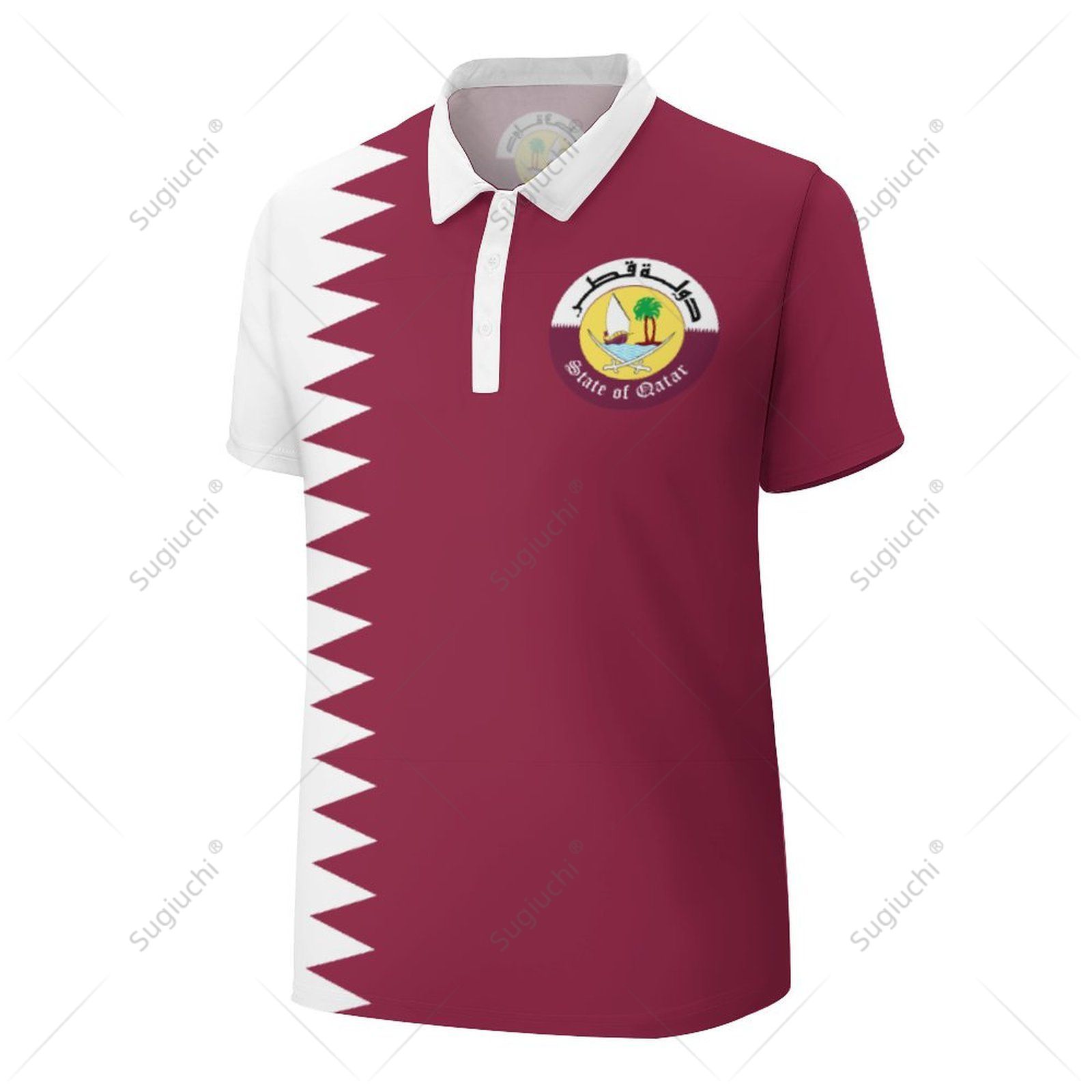 เสื้อโปโลยูนิเซ็กซ์ ลายธงชาติก - 3D Printing Qatar บทวิจารณ์และราคา