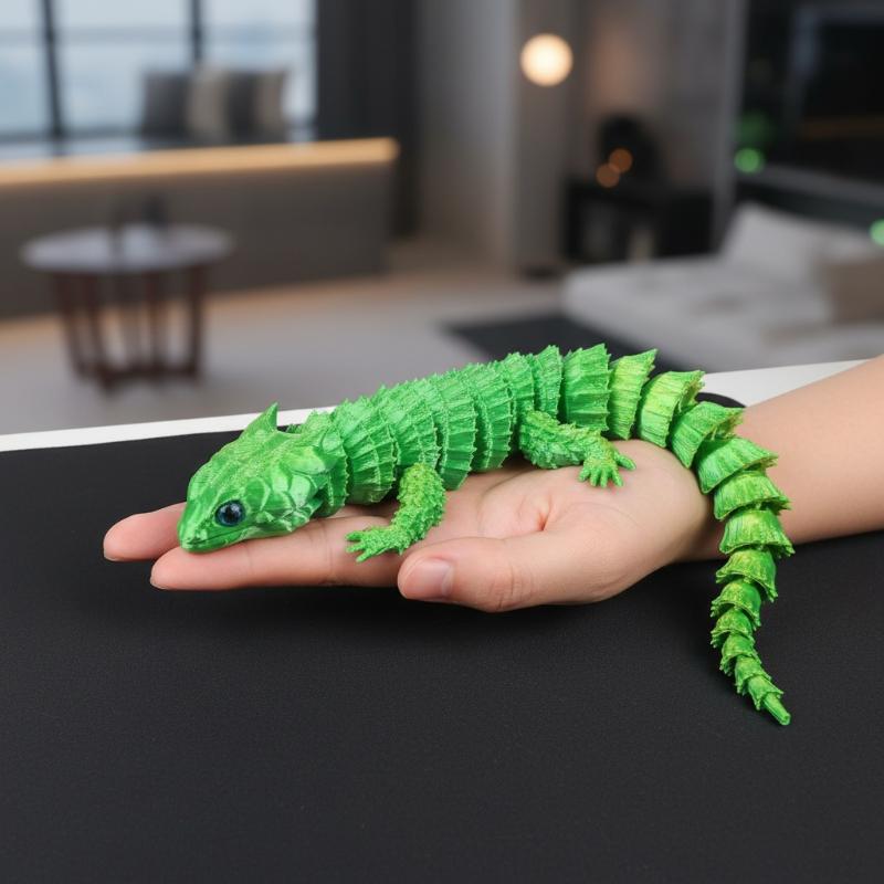 รูปปั้นการ์ตูนจิ้งจกพิมพ์ 3 มิ - 3D Printing Lizard บทวิจารณ์และราคา