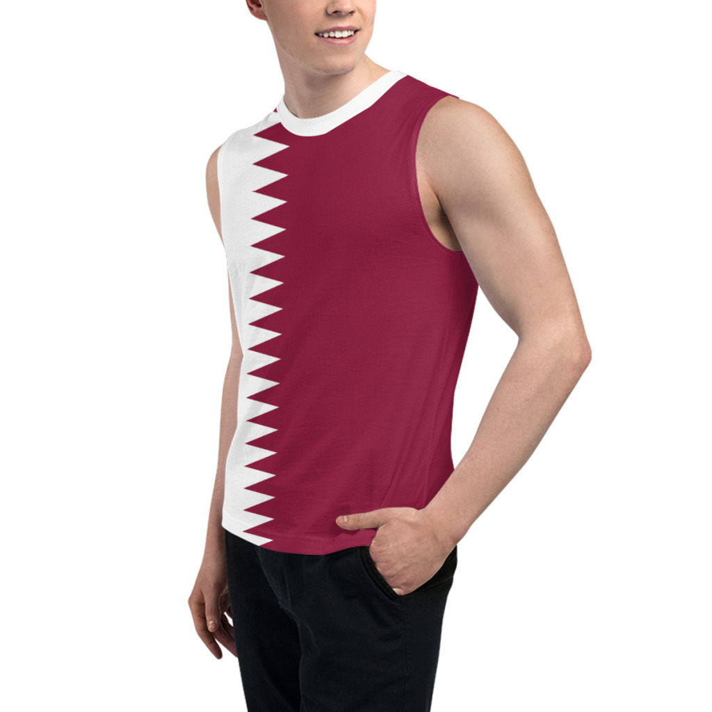 เสื้อยืดแขนกุดธงชาติกาตาร์ 3D  - 3D Printing Qatar บทวิจารณ์และราคา