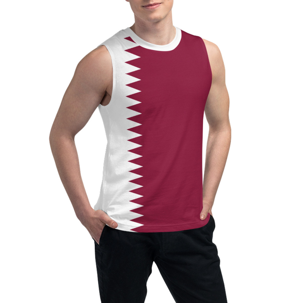 เสื้อยืดแขนกุดธงชาติกาตาร์ 3D  - 3D Printing Qatar บทวิจารณ์และราคา