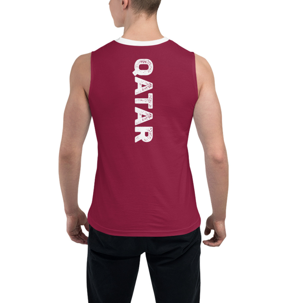 เสื้อยืดแขนกุดธงชาติกาตาร์ 3D  - 3D Printing Qatar บทวิจารณ์และราคา