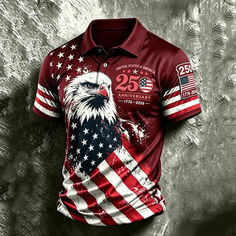 เสื้อโปโลกอล์ฟลายธงชาติอเมริกั - 3D Printing Usa บทวิจารณ์และราคา