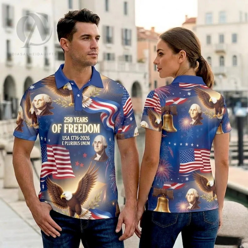 เสื้อโปโลกอล์ฟลายธงชาติอเมริกั - 3D Printing Usa บทวิจารณ์และราคา