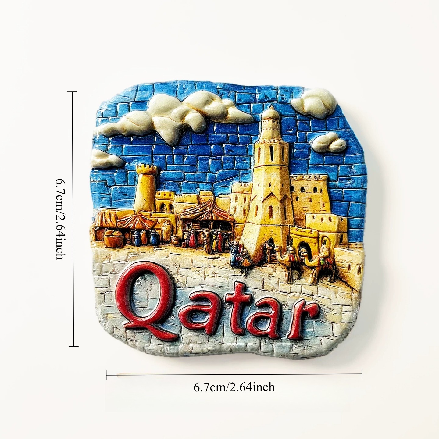 แม่เหล็กติดตู้เย็น 3 มิติ ลายก - 3D Printing Qatar บทวิจารณ์และราคา