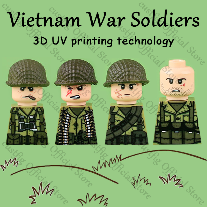WW2 ทหารอาวุธ 3D UV พิมพ์บล็อก - 3D Printing Lego Bricks บทวิจารณ์และราคา