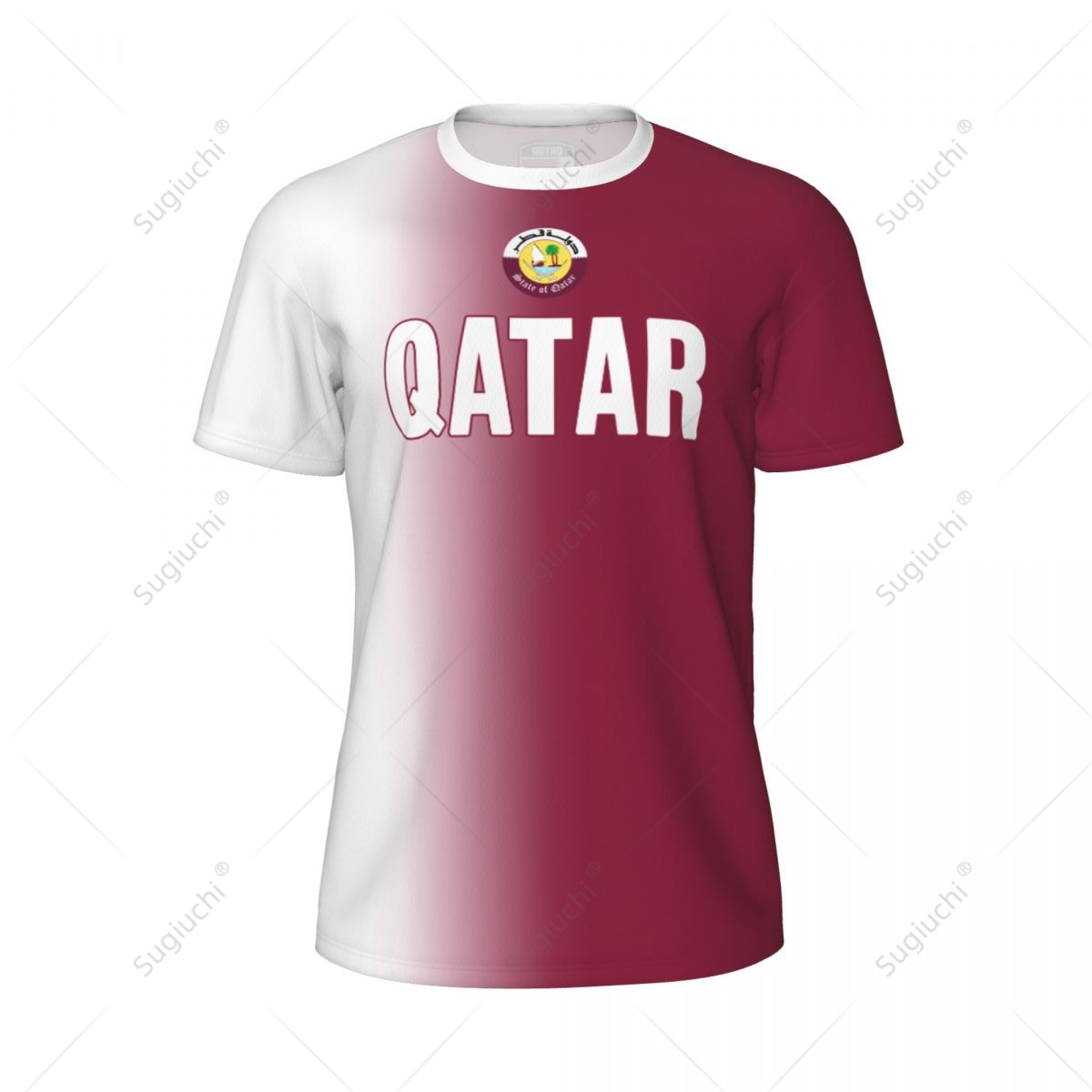 เสื้อยืดตาข่ายลายธงชาติกาตาร์  - 3D Printing Qatar บทวิจารณ์และราคา