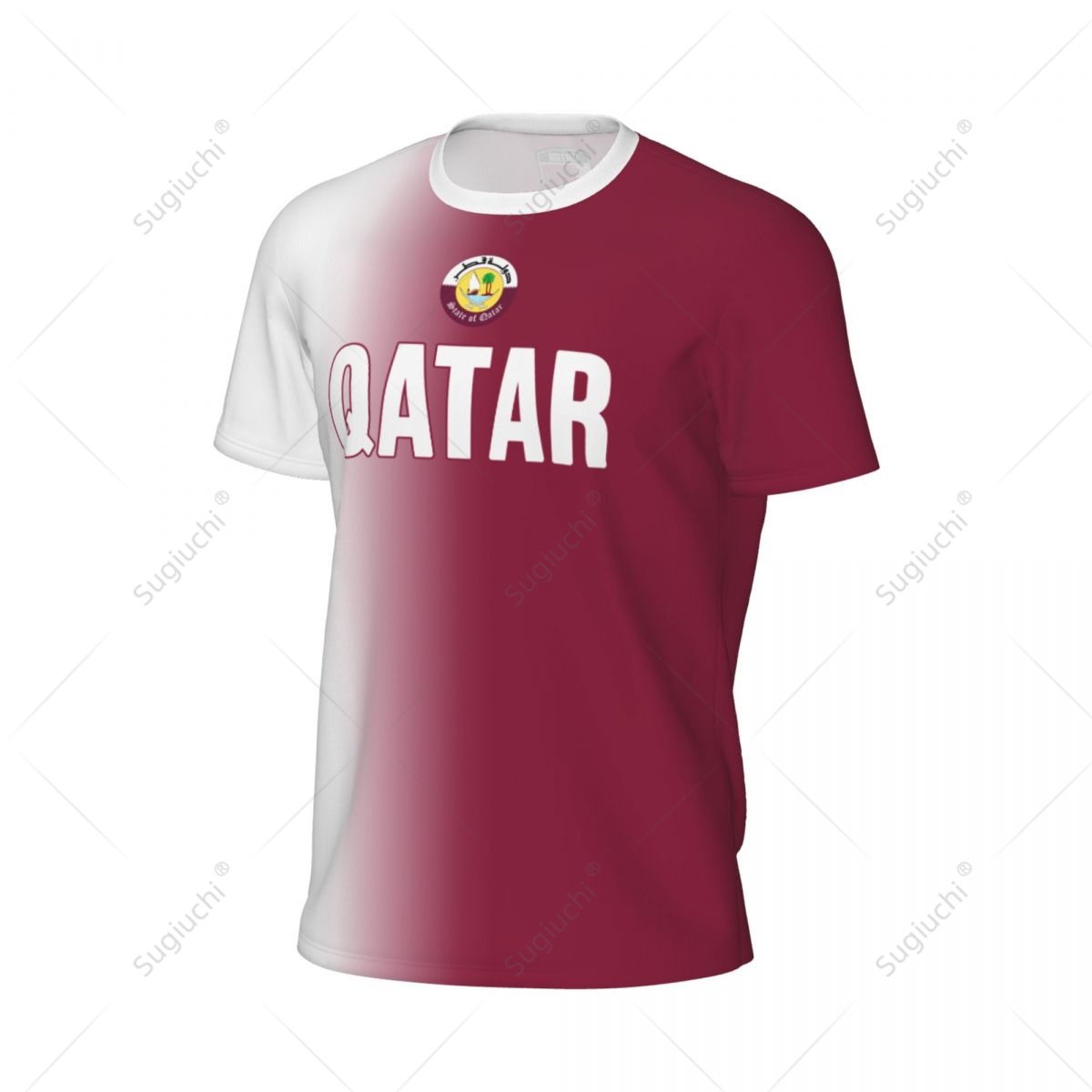 เสื้อยืดตาข่ายลายธงชาติกาตาร์  - 3D Printing Qatar บทวิจารณ์และราคา