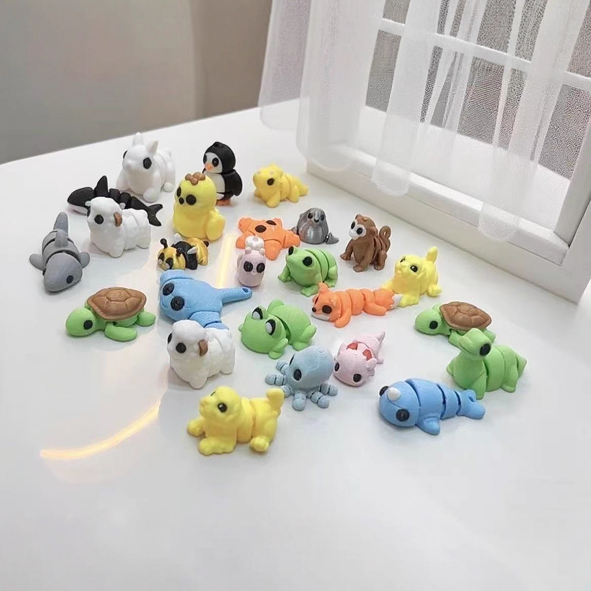 10-50 ชิ้น 3D พิมพ์สีสันสดใสรู - 3D Printing Lizard บทวิจารณ์และราคา