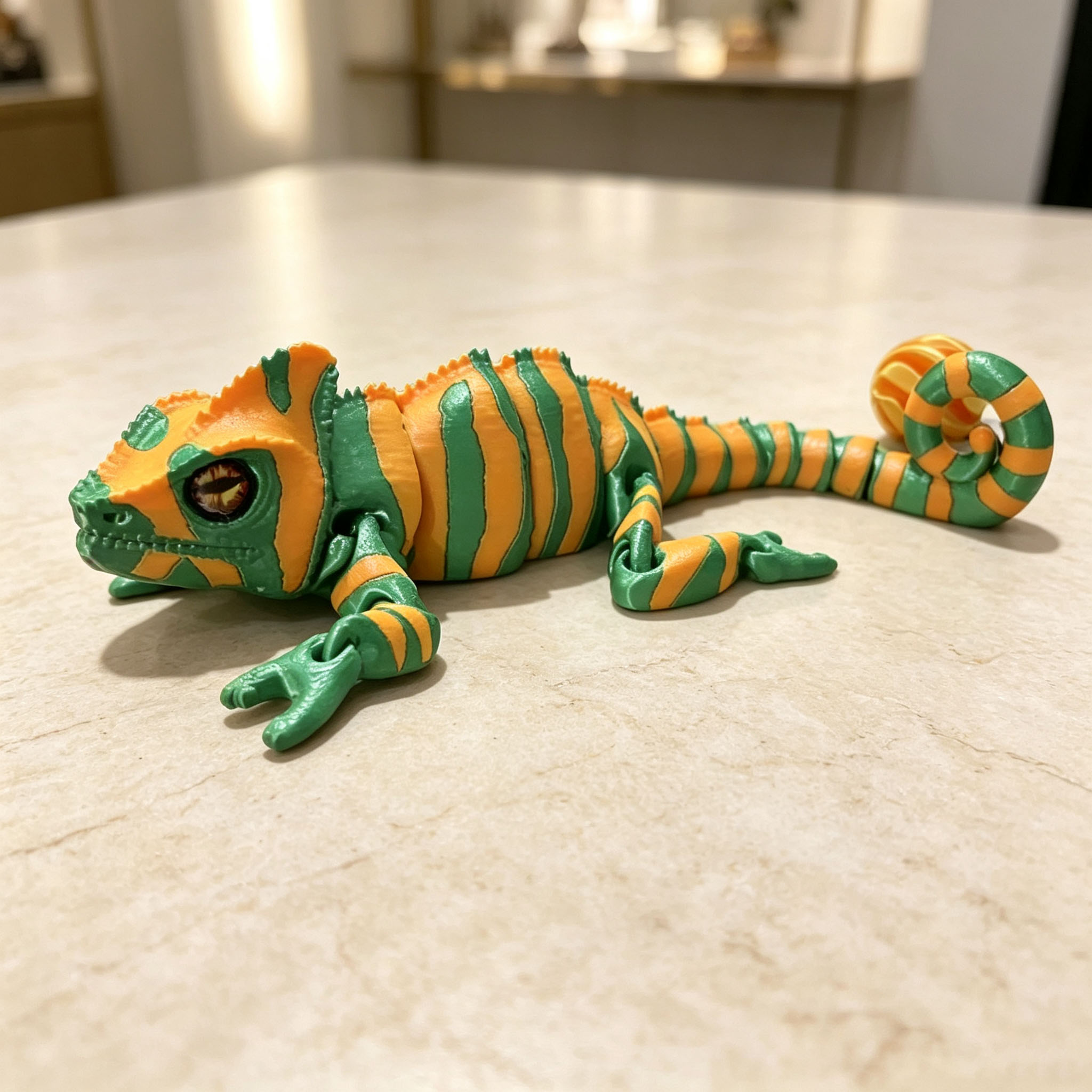 โมเดลกิ้งก่าเคลื่อนไหวได้ พิมพ - 3D Printing Lizard บทวิจารณ์และราคา