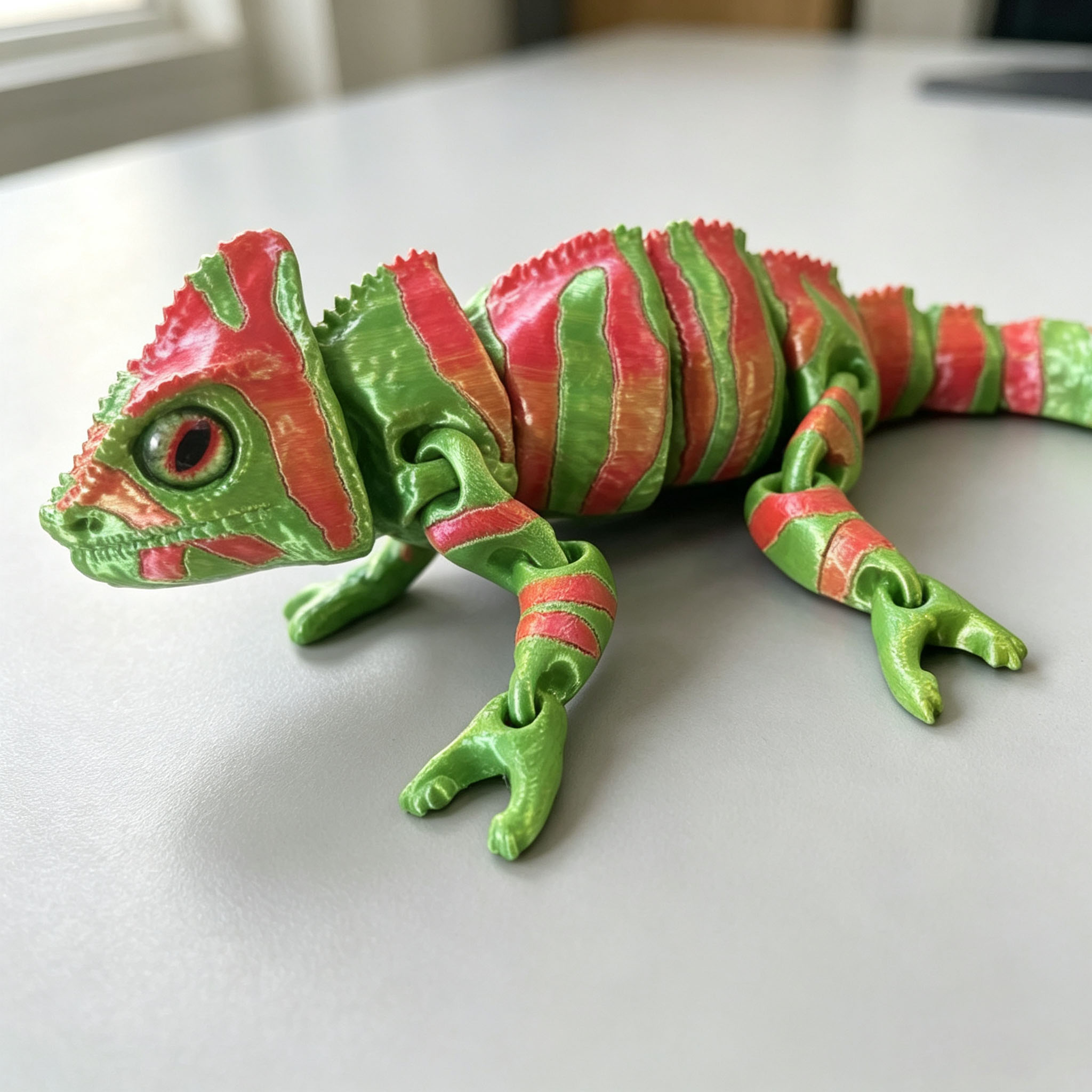 โมเดลกิ้งก่าเคลื่อนไหวได้ พิมพ - 3D Printing Lizard บทวิจารณ์และราคา