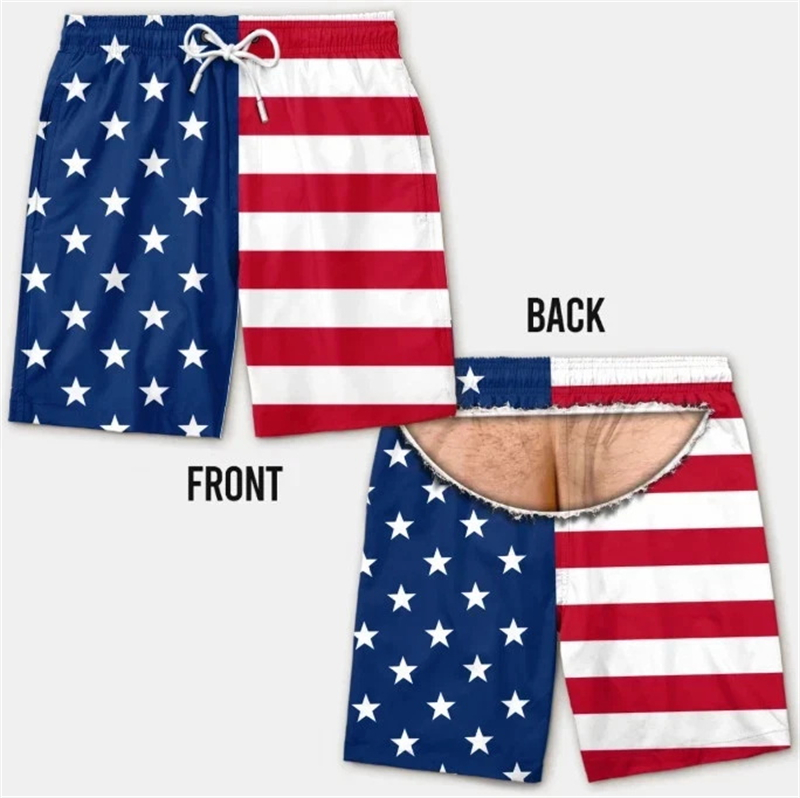 กางเกงว่ายน้ำชายลายธงชาติอเมริ - 3D Printing Usa บทวิจารณ์และราคา