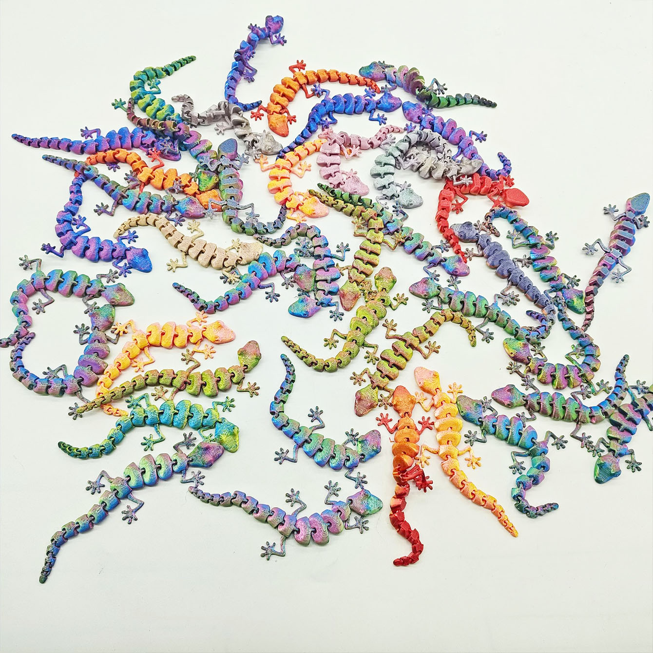 สีสุ่ม 10 ชิ้น โมเดลตุ๊กตาจิ้ง - 3D Printing Lizard บทวิจารณ์และราคา