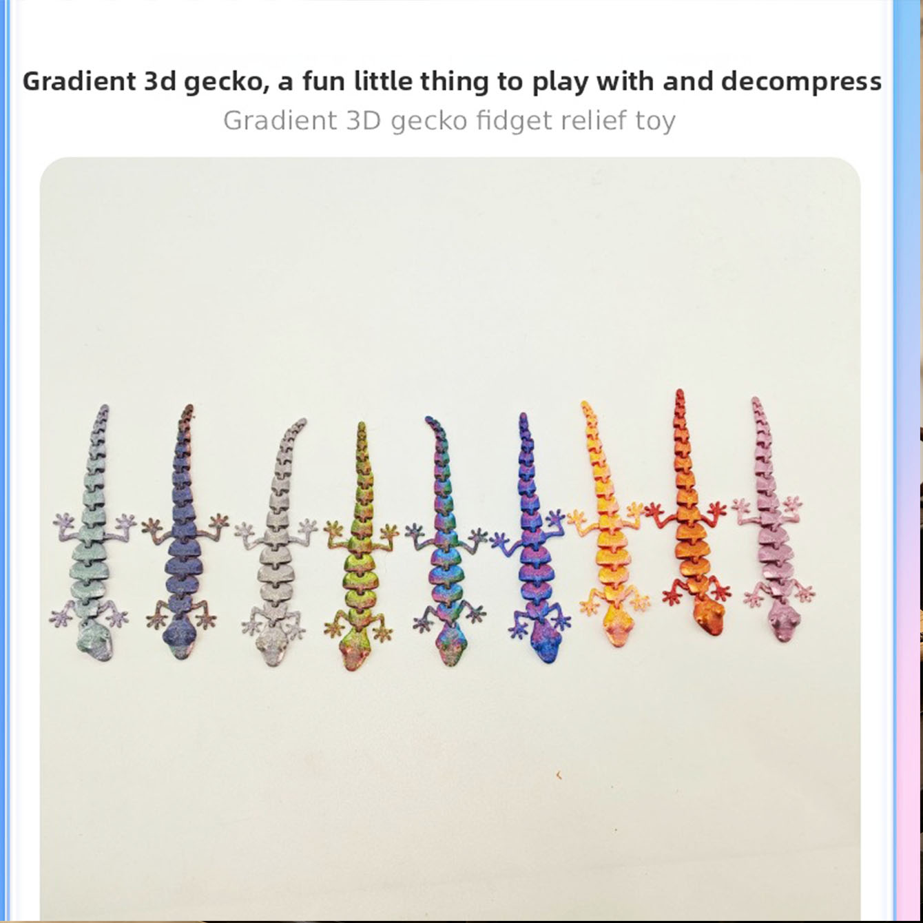 สีสุ่ม 10 ชิ้น โมเดลตุ๊กตาจิ้ง - 3D Printing Lizard บทวิจารณ์และราคา