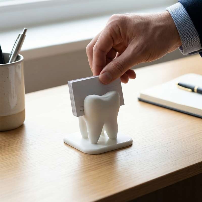 ที่ใส่นามบัตรรูปฟันพิมพ์ 3 มิต - 3D Printing Holder บทวิจารณ์และราคา