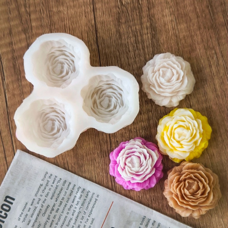 3 ชิ้น/เซ็ต Peony ดอกไม้เทียนแ - 3D Printing Concrete บทวิจารณ์และราคา